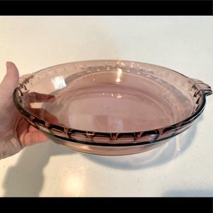 Cranberry Pyrex Fluted Pie Plate Dish Pan 229
